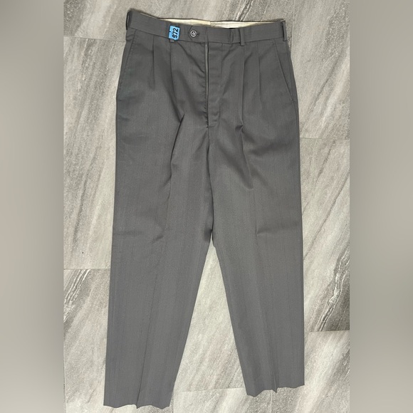 Vintage Bonelli Suit Size 40L 2 Piece Pants Blazer Blue Double Breasted Mens - Picture 4 of 11